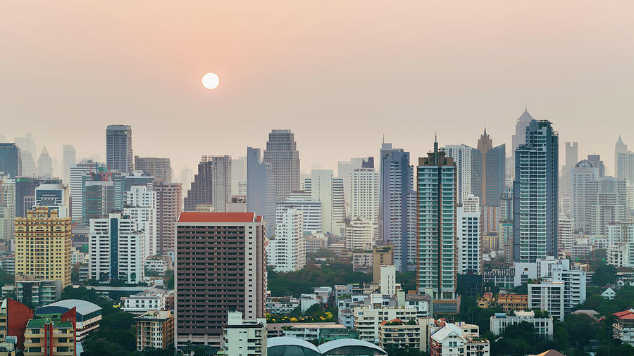 Bangkok Skyscraper Skyline Photograph by Deimagine