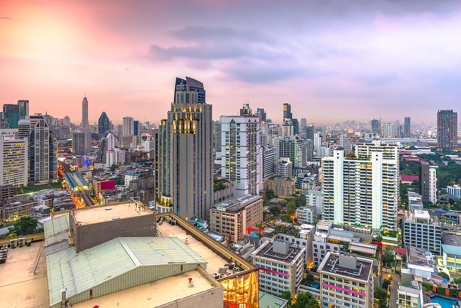 Bangkok, Thailand City Skyline Photograph by Sean Pavone - Fine Art America