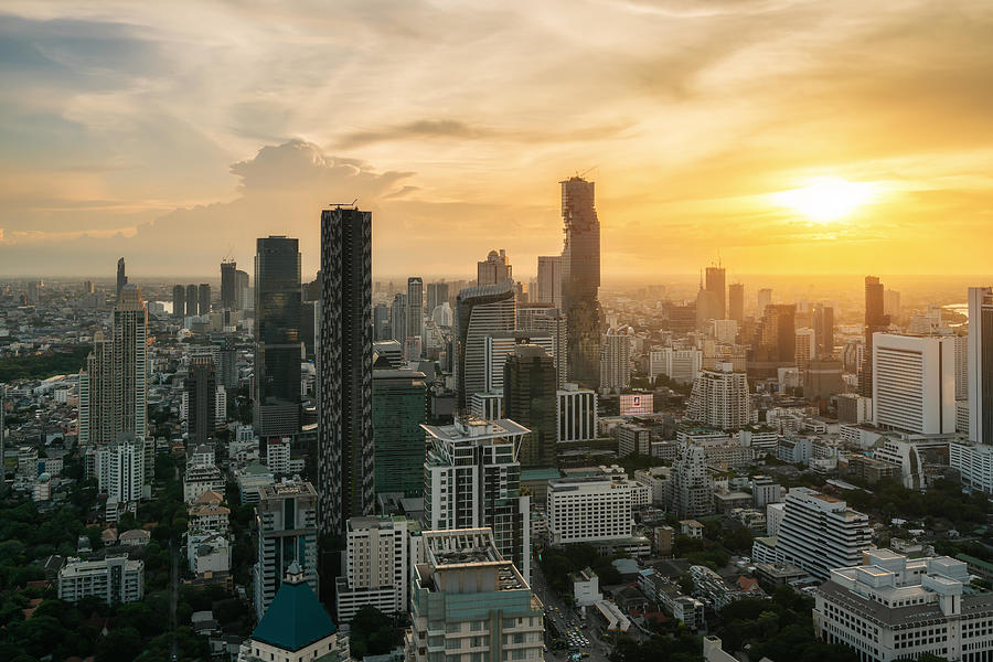 Bangkok, Thailand In Downtown Area Photograph by Prasit Rodphan - Fine ...