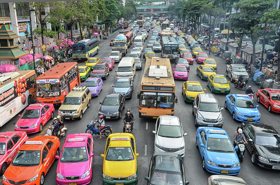 Bangkok Traffic Jam Photograph by Roevin