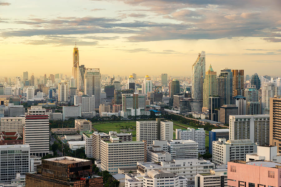 Landscape Photograph - Bangkok View In Business District by Prasit Rodphan