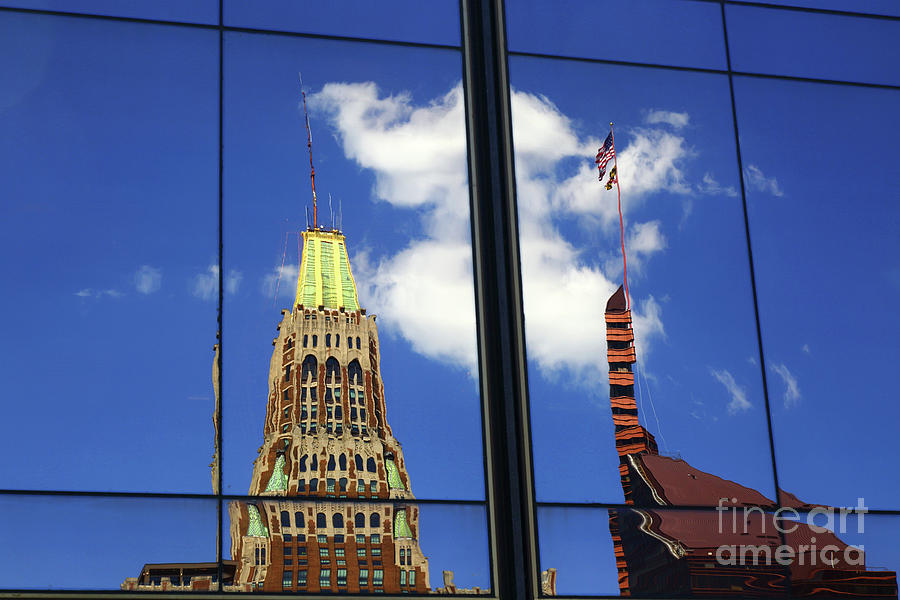 Bank of America Building Reflections Baltimore Photograph by James Brunker