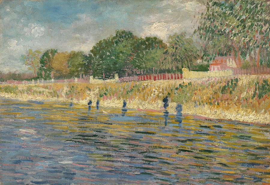 Bank of the Seine. Painting by Vincent van Gogh -1853-1890- Bank of the Seine. Painting by Vincent van Gogh -1853-1890-
