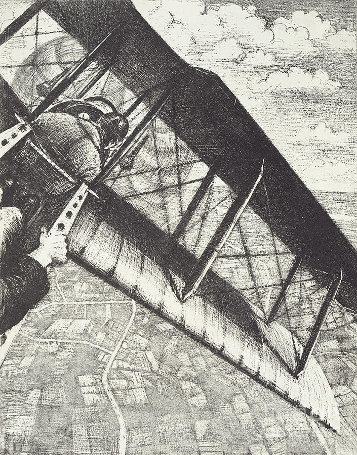 Banking At 4000 Feet Painting by Christopher Richard Wynne Nevinson