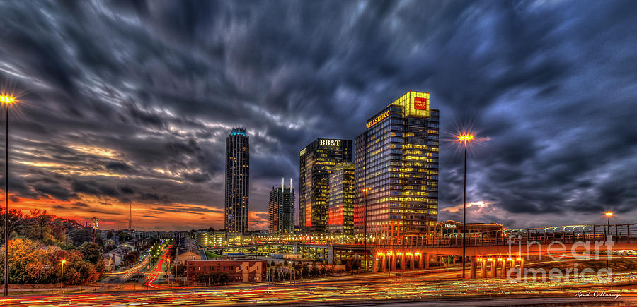 Banking Giants 2 Atlantic Station Sunset Atlanta Georgia Art Photograph by Reid Callaway