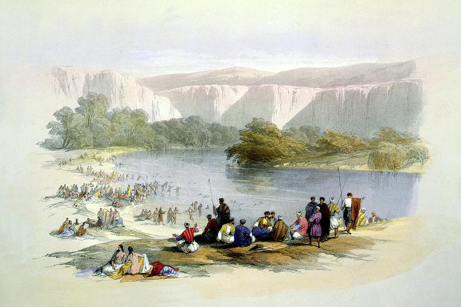Banks of the Jordan River 1839 Photograph by Munir Alawi