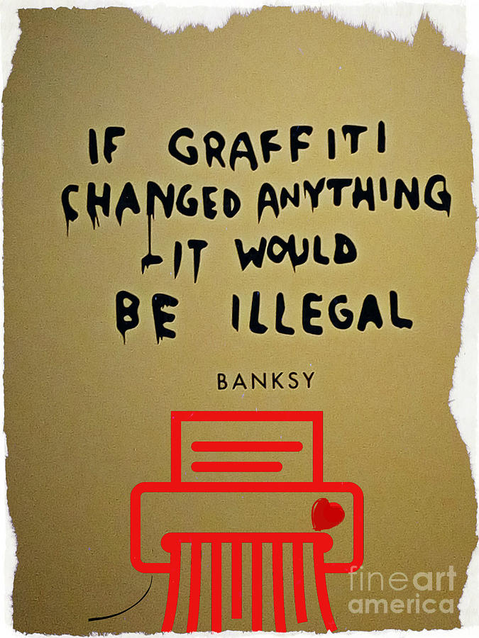 Banksy Mixed Media by Binka Kirova