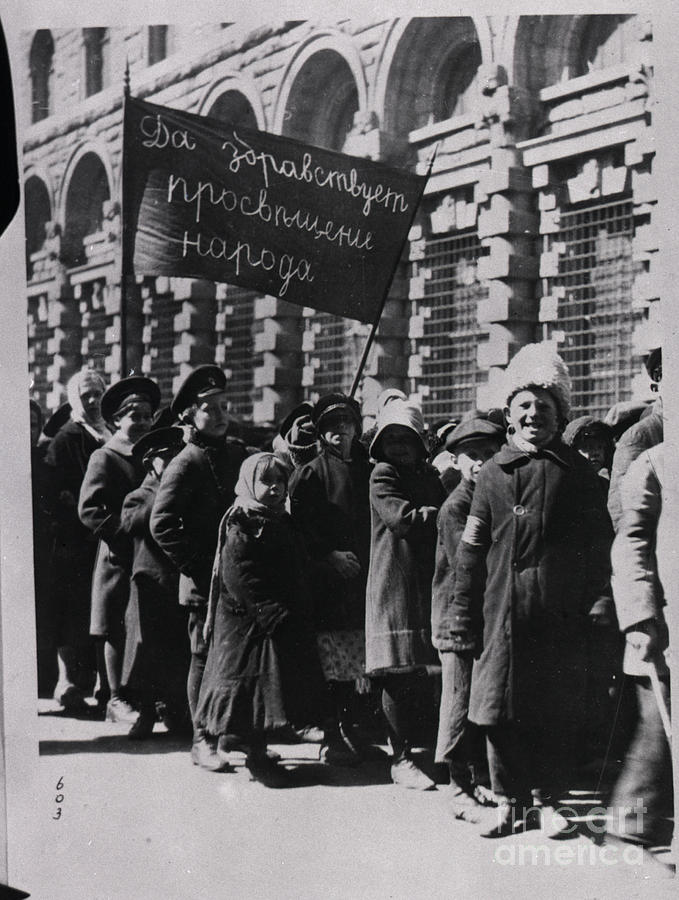 Banner Carried In Demonstration Photograph by Bettmann