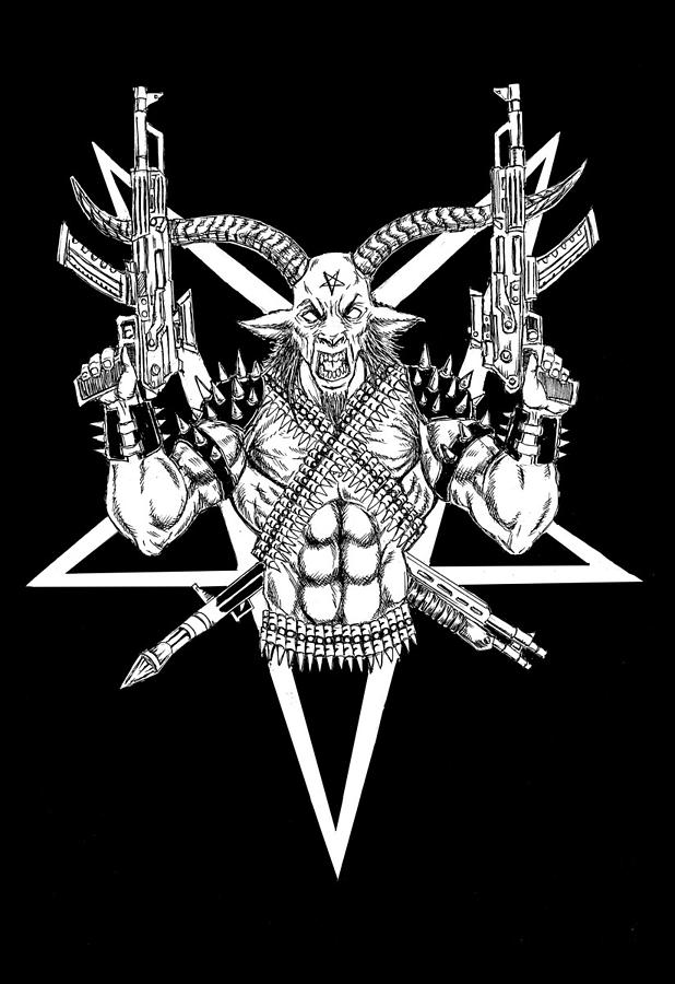 Baphomets army Drawing by Alaric Barca