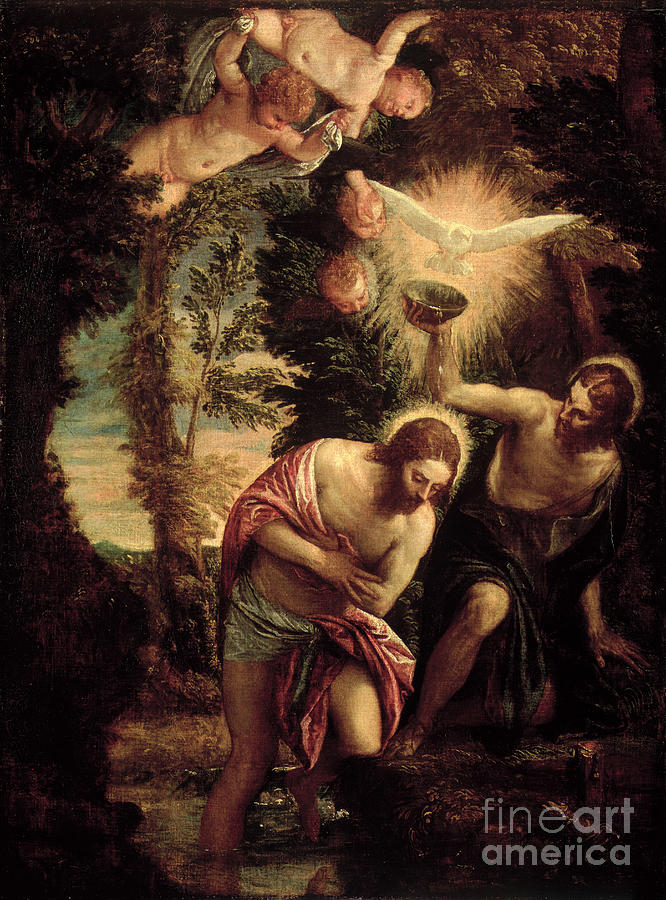 Baptism Of Christ Painting by Veronese - Fine Art America