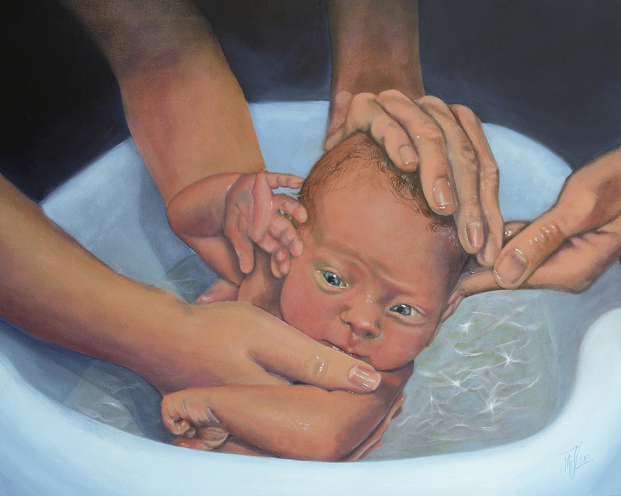 Baptism of Love Painting by Jackie Little Miller