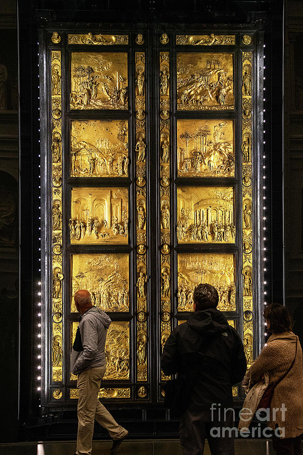 Baptistery Doors  Florence Italy Photograph by Wayne Moran