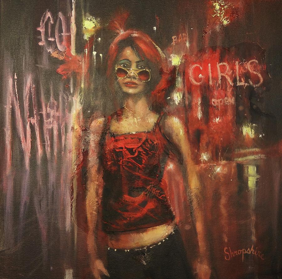Bar Girl Painting by Tom Shropshire
