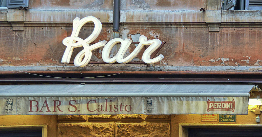Sign Photograph - Bar San Calisto by JAMART Photography