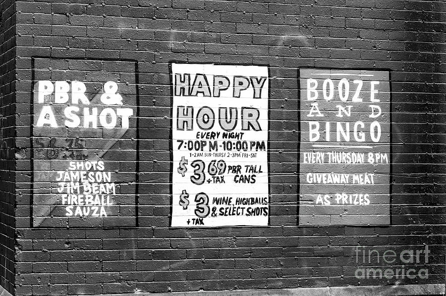Bar Wall Signs Vancouver Photograph by John Rizzuto