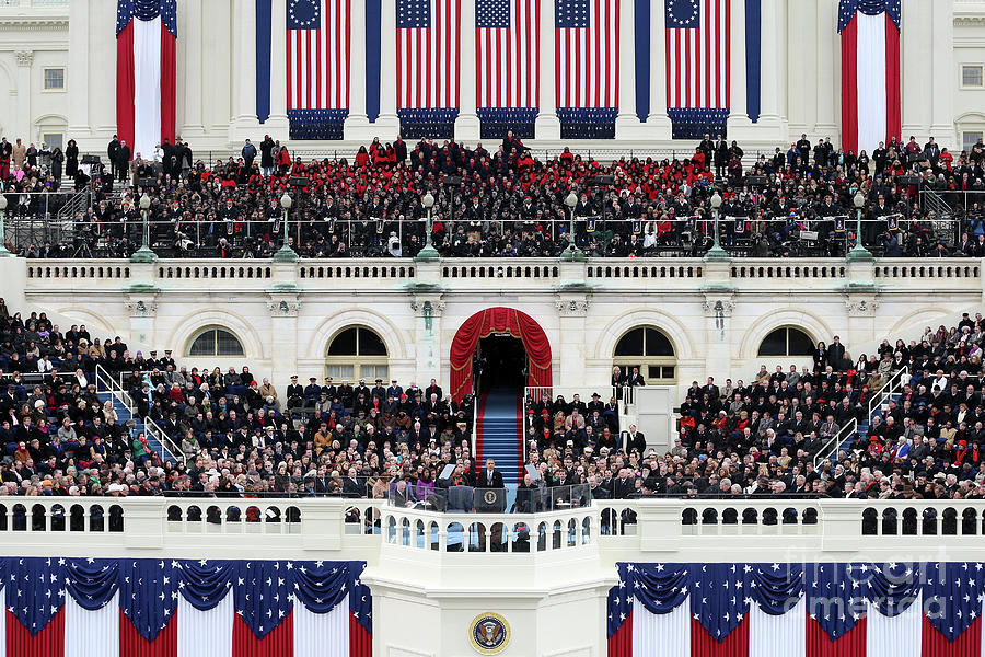 Barack Obama Sworn In As U.s. President Photograph by Justin Sullivan