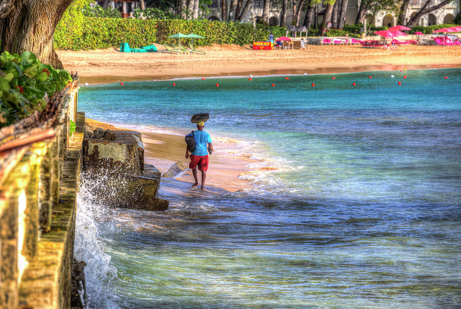 Barbados Beach Vendor Photograph By David Pyatt Fine Art America