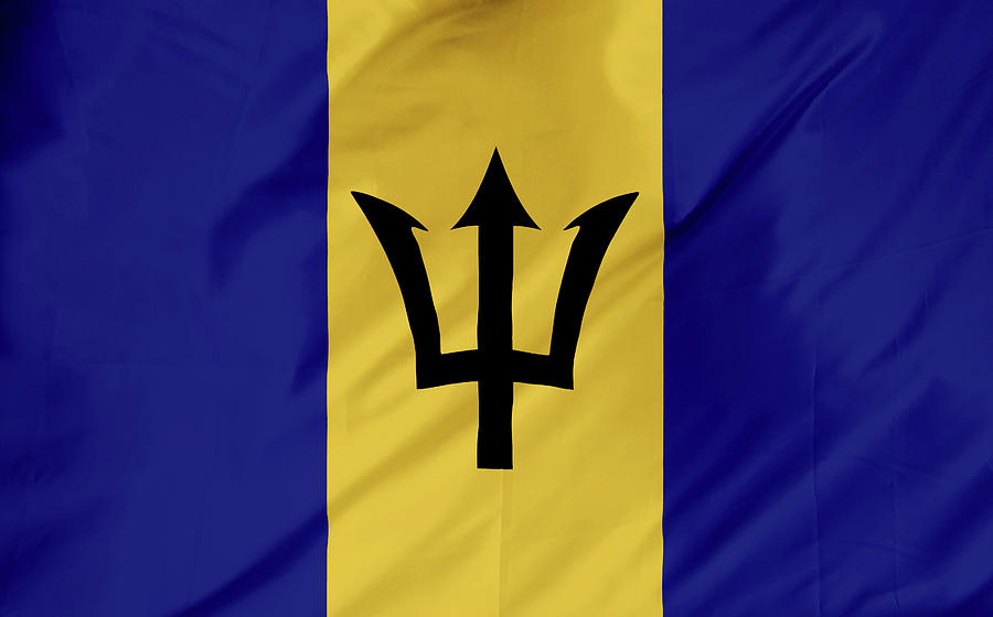 Cool Digital Art - Barbados Flag by Hasan Ahmed
