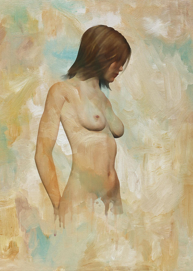 Barbara Nude Standing  Digital Art by Jan Keteleer