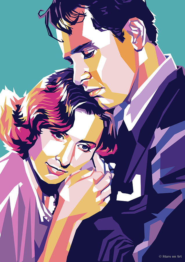 Barbara Stanwyck and William Holden, Golden Boy, with synopsis Digital Art by Movie World Posters