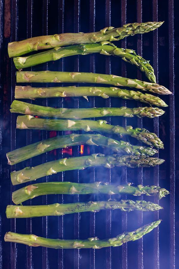 Barbecued Asparagus Photograph by Hein Van Tonder