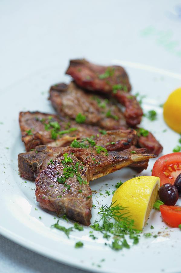 Barbecued Chops With Herbs Photograph by Alena Hrbkov