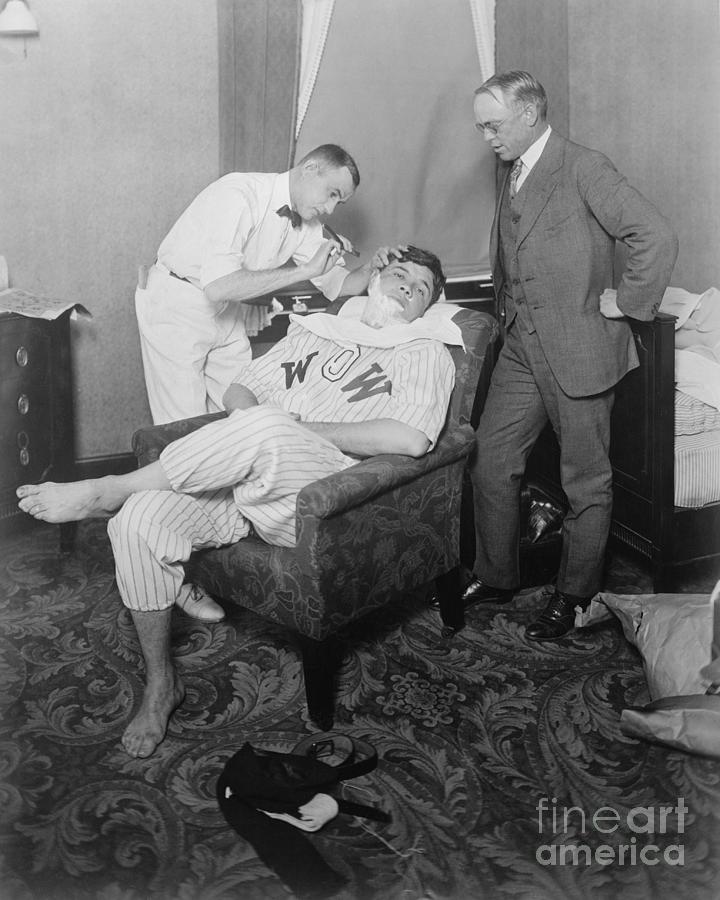 Barber Shaving Babe Ruth Photograph by Bettmann