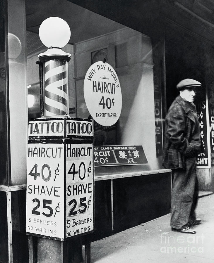 Barber Shop Storefront Photograph by Bettmann