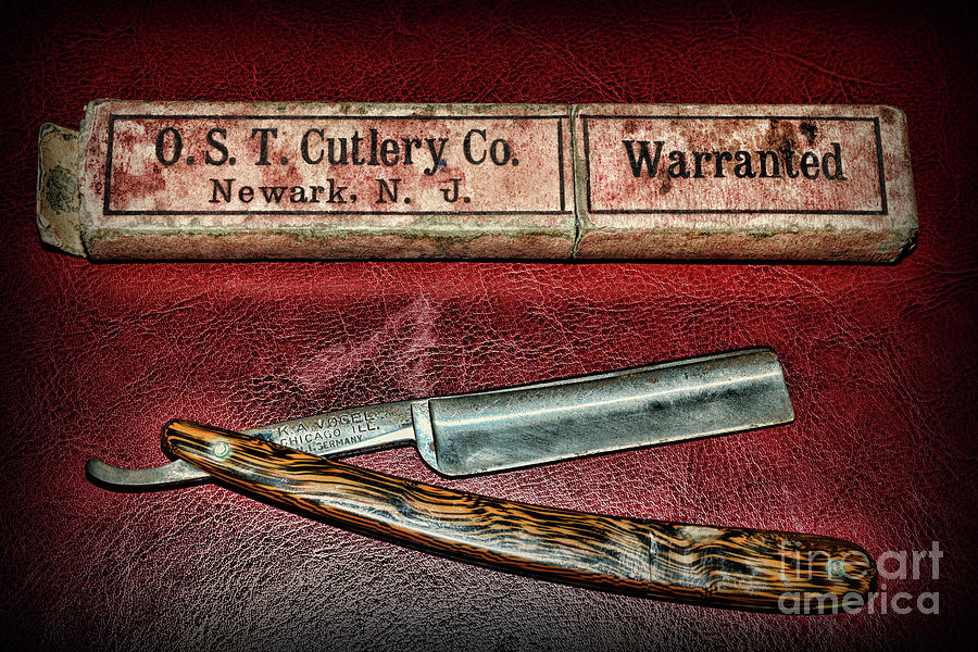 Vintage Photograph - Barber Straight Razor Warranted  by Paul Ward
