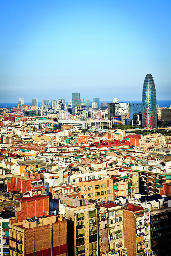 Barcelona Cityscape Viewed From The Photograph by Mof