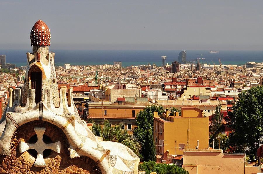 Barcelona, View From Park Guell Photograph by Stefano Salvetti