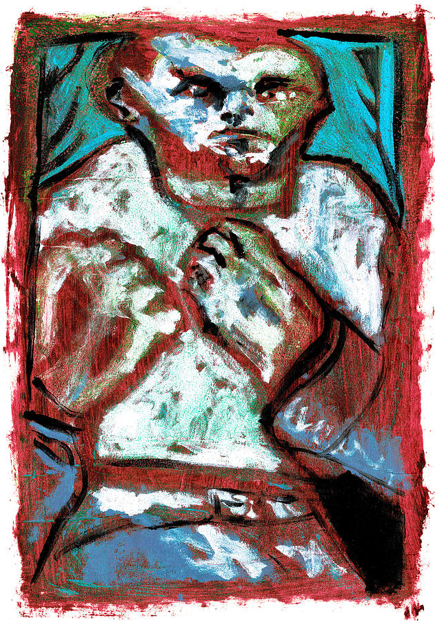 Bare Knuckle Boxer Blue Forest Digital Art by Edgeworth Johnstone