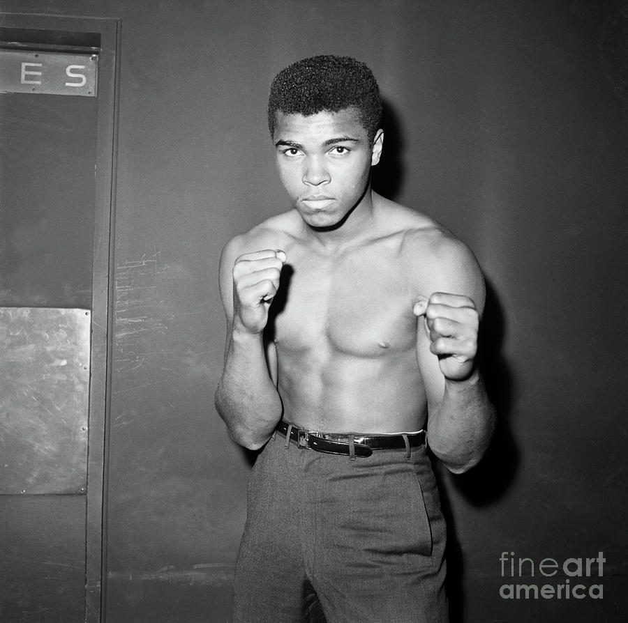 Barechested Cassius Clay Ready To Box Photograph by Bettmann
