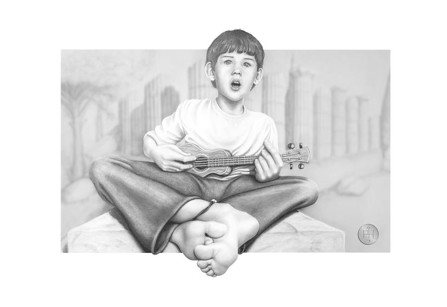 Barefoot Boy Sing His Song Painting by Peter Holle - Pixels