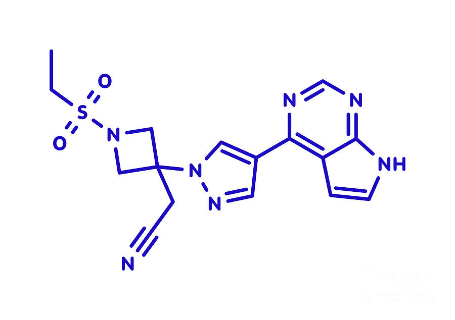 Baricitinib Janus Kinase Inhibitor Drug Photograph by Molekuul/science Photo Library