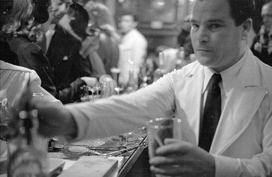Barman Photograph by Bert Hardy