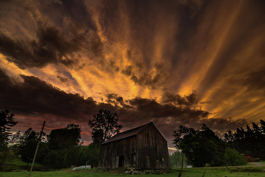 Barn and Summer Sunset Photograph by Tim Kirchoff