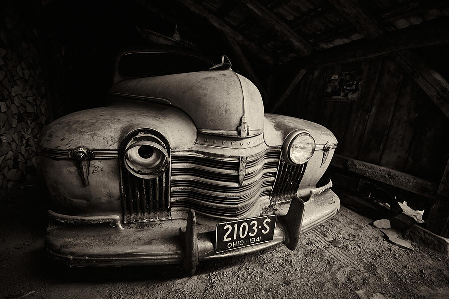 Truck Photograph - Barn Find - Oldsmobile by Peter Schade