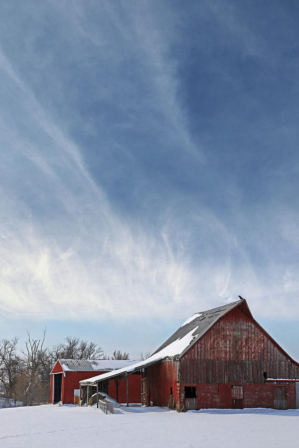 Barn in Snow Photograph by Christopher McKenzie