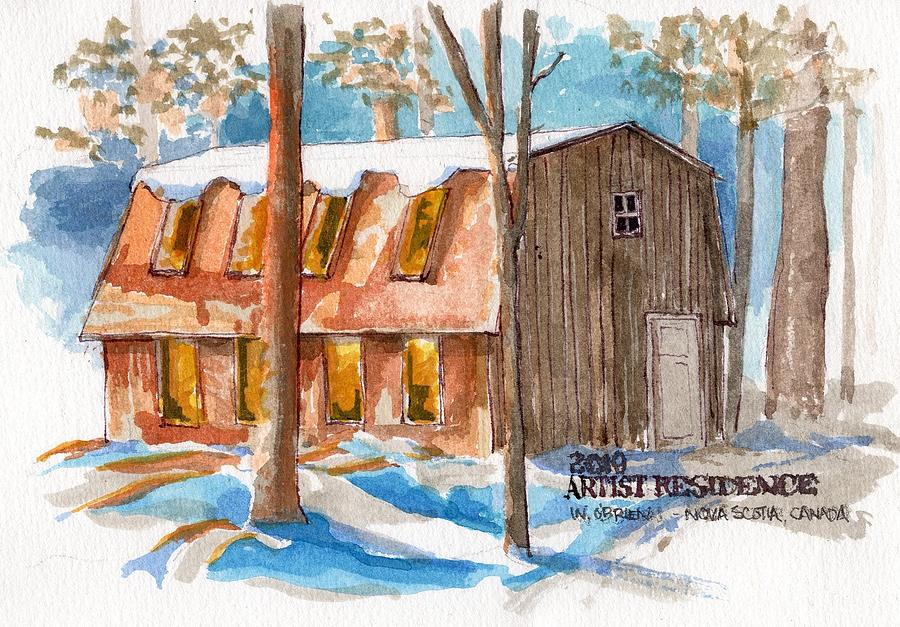 Barn in the bush Painting by William OBrien