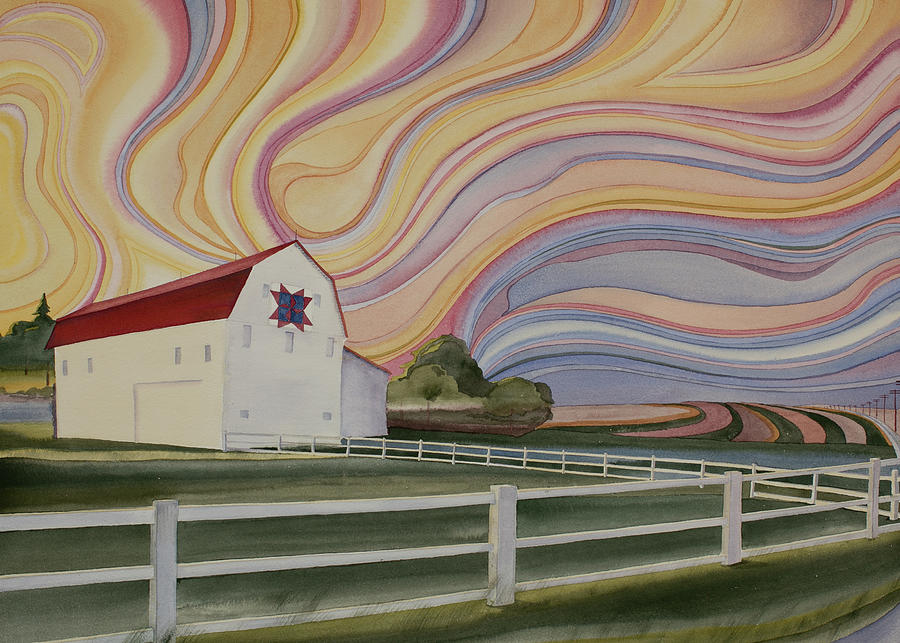 Barn Painting - Barn on Pretty Prairie by Scott Kirby