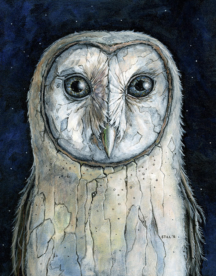 Animal Painting - Barn Owl I by Jamin Still