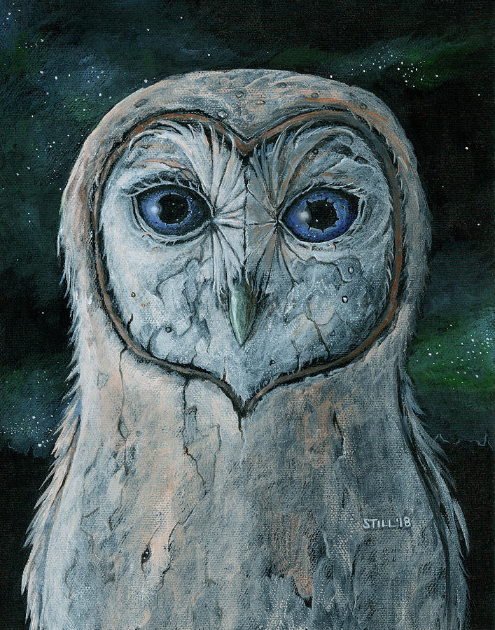 Bird Painting - Barn Owl IIi by Jamin Still