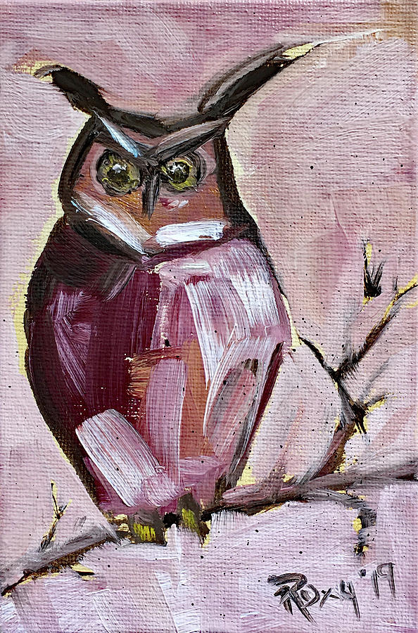 Barn Owl Painting by Roxy Rich