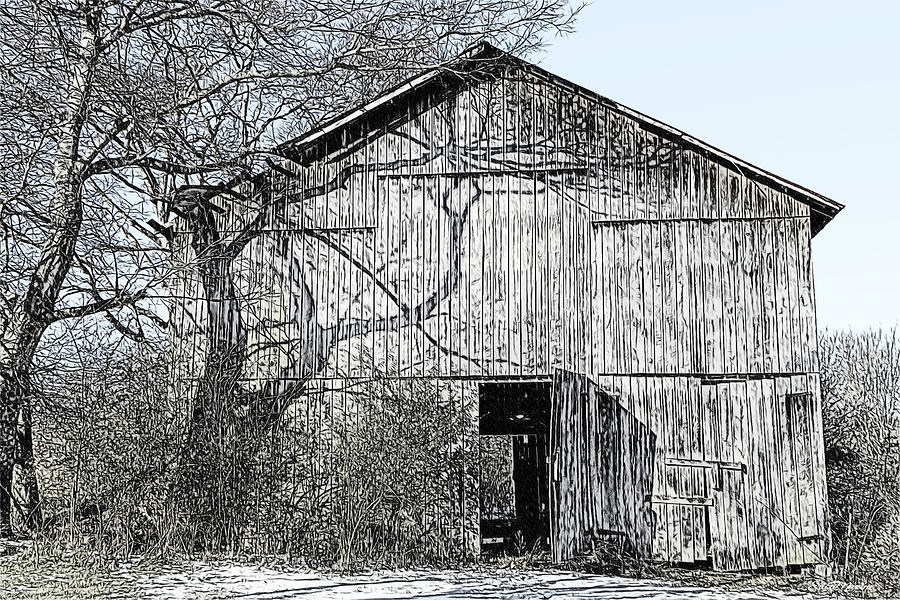 Barn Sketch 897 by Ericamaxine Price Barn Sketch 897 by Ericamaxine Price