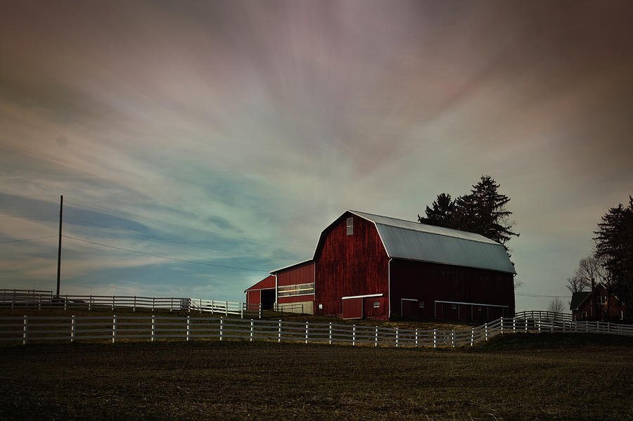 Barn Sunrise Photograph by Ann Bridges