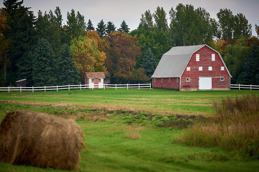 Barn with White Fence Photograph by Paul Freidlund