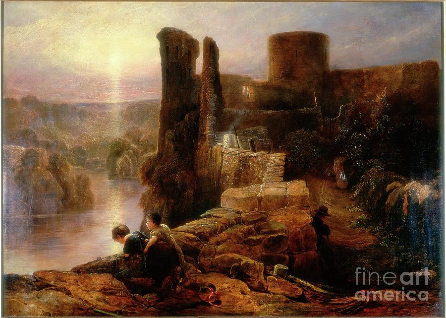 Sunset Painting - Barnard Castle, County Durham, C.1826 by Thomas Miles Richardson