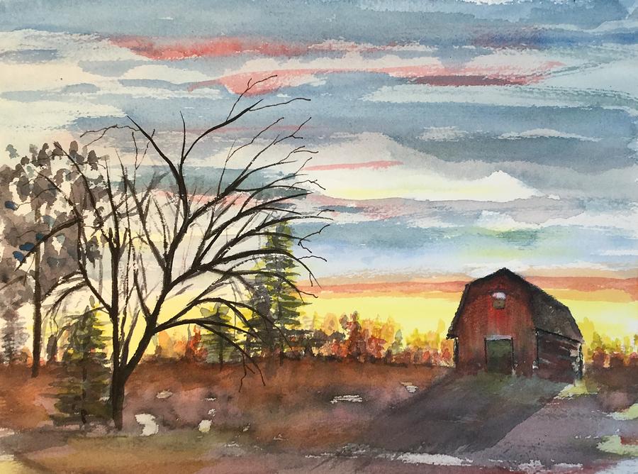 Barn Painting - Barns Of Ny by Sheryl Galinski Barn Painting - Barns Of Ny by Sheryl Galinski