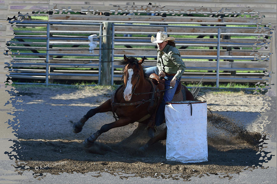 Barrel Racer in Evening Ride Photograph by Kae Cheatham